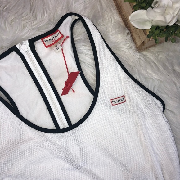 Hunter Mesh Aline White Dress E 156-7 - Picture 6 of 8